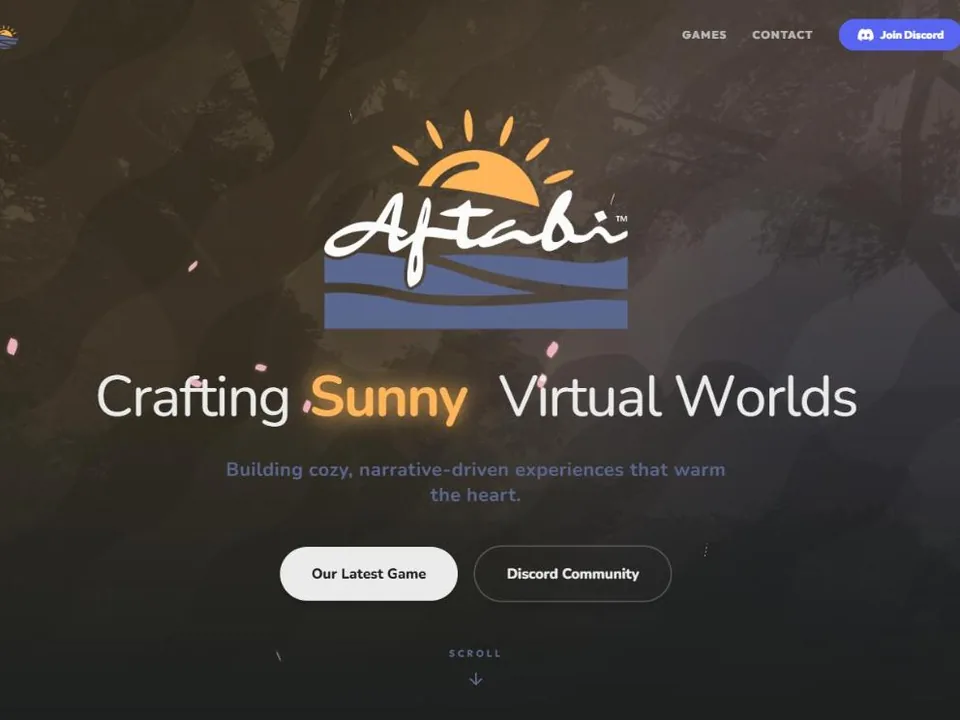 Aftabi Games website homepage